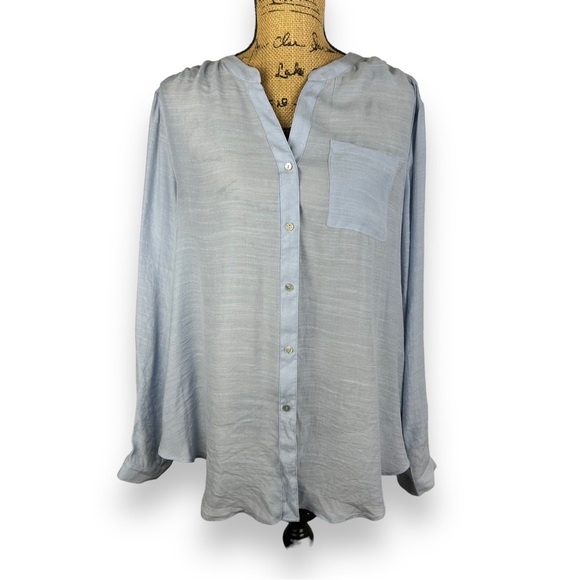 NWT Zac & Rachel Zen Blue Button Down Shirt Size Extra Large - Picture 1 of 7